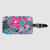 Bagagelabel Funky Flowers (Voorkant (horizontaal))