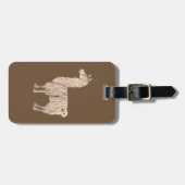 Bagagelabel Furry Llama (Voorkant horizontaal)