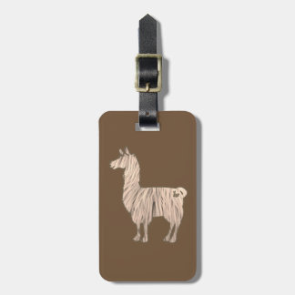 Bagagelabel Furry Llama