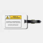 bagagelabel "Geen zoekopdracht zonder bevel" (Achterkant horizontaal)