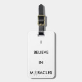 bagagelabel "geloof in wonderen" (Voorkant verticaal)