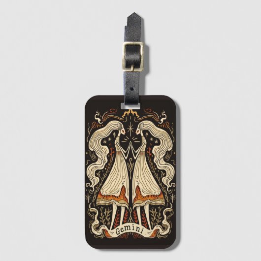 Bagagelabel Gemini Hemelse Zodiac Art (Voorkant (verticaal))