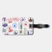 Bagagelabel Gepersonaliseerd landenstempels (Achterkant horizontaal)