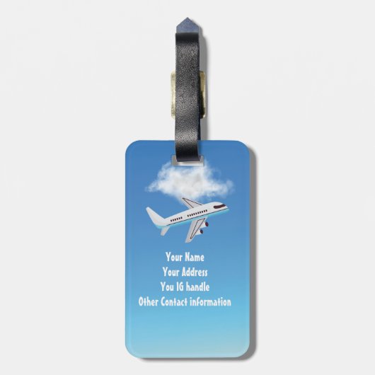 Bagagelabel, Gepersonaliseerd, Meisjes Reisgeschen Bagagelabel (Achterkant verticaal)