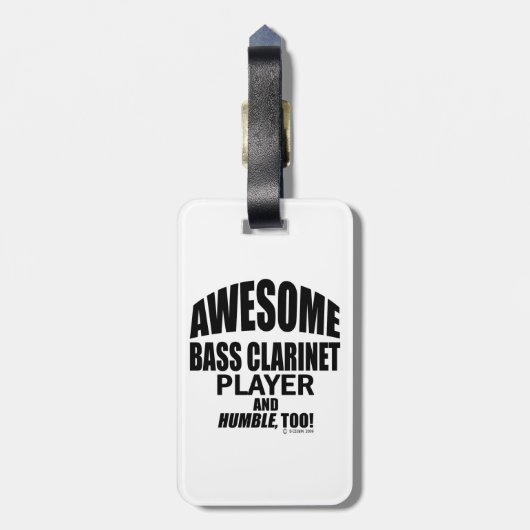 Bagagelabel geweldige Bass Clarinet Player (Achterkant verticaal)