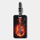 bagagelabel, gitaar, rock and roll, hel bagagelabel (Voorkant verticaal)