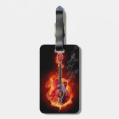 bagagelabel, gitaar, rock and roll, hel bagagelabel (Achterkant verticaal)