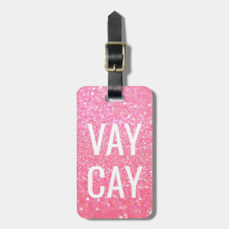 bagagelabel - Glitter VAYCAY Pink