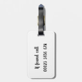 Bagagelabel -  globale kaart (Achterkant verticaal)