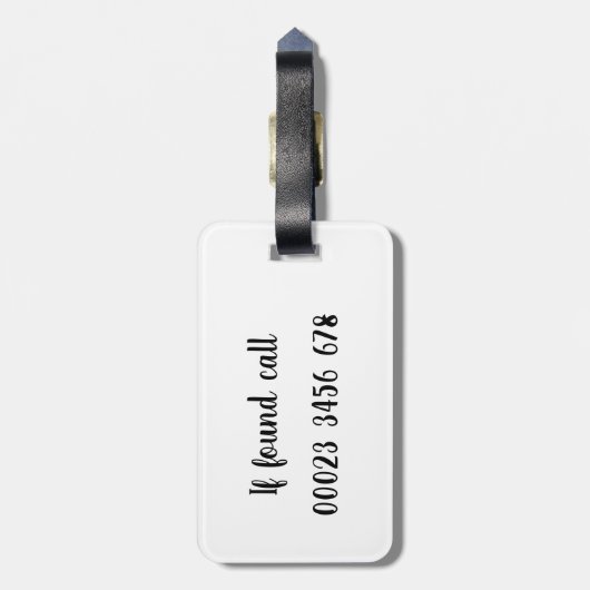 Bagagelabel -  globale kaart (Achterkant verticaal)