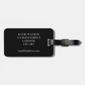 Bagagelabel  Gold en zwarte Wereldkaart (Achterkant horizontaal)