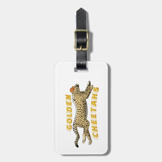 Bagagelabel - Golden Cheetahs (Voorkant verticaal)