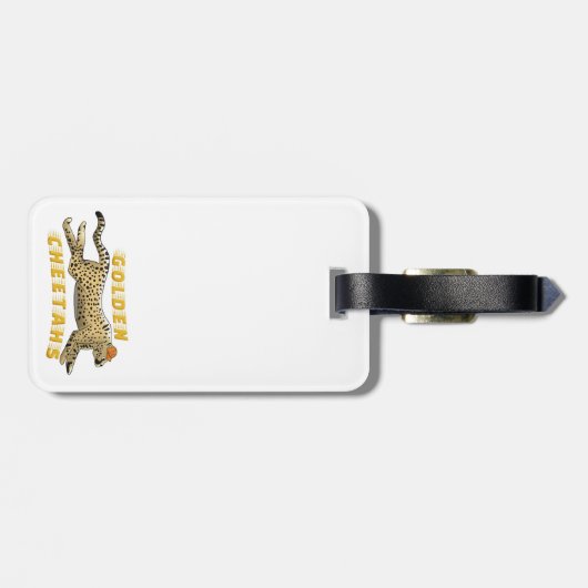Bagagelabel - Golden Cheetahs (Achterkant horizontaal)