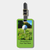 bagagelabel golfbal en t-shirt artwork (Voorkant verticaal)