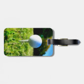 bagagelabel golfbal en t-shirt artwork (Achterkant horizontaal)