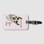 Bagagelabel grappig alpaca (Voorkant (horizontaal))