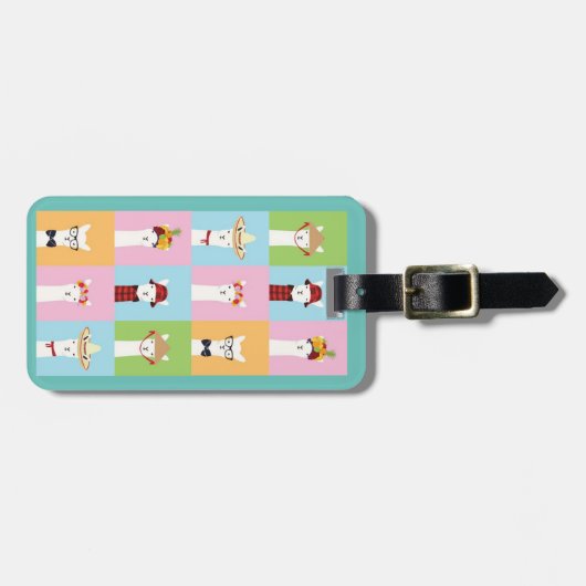 Bagagelabel - Grappige Lama (Voorkant horizontaal)