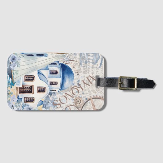 Bagagelabel Griekenland (Voorkant (horizontaal))