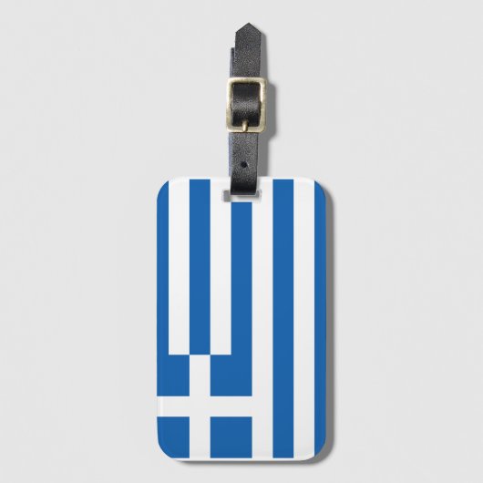 Bagagelabel Griekse vlag (Voorkant (verticaal))