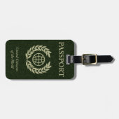 bagagelabel groen paspoort (Voorkant horizontaal)