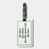 Bagagelabel Groen Violin (Achterkant verticaal)