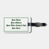 Bagagelabel Groen Violin (Achterkant horizontaal)