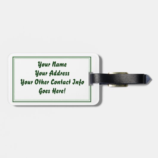 Bagagelabel Groen Violin (Achterkant horizontaal)