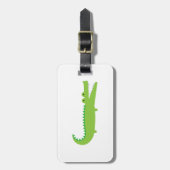 Bagagelabel Groene Alligator (Voorkant verticaal)