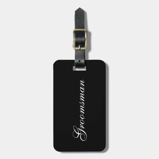 bagagelabel "Groomsman" (Voorkant verticaal)