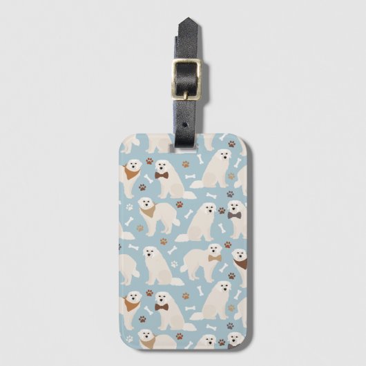 Bagagelabel Grote Pyreneeën en Botten (Voorkant (verticaal))