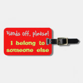 Bagagelabel handen af alstublieft (Voorkant horizontaal)