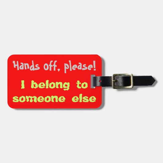 Bagagelabel handen af alstublieft (Voorkant horizontaal)