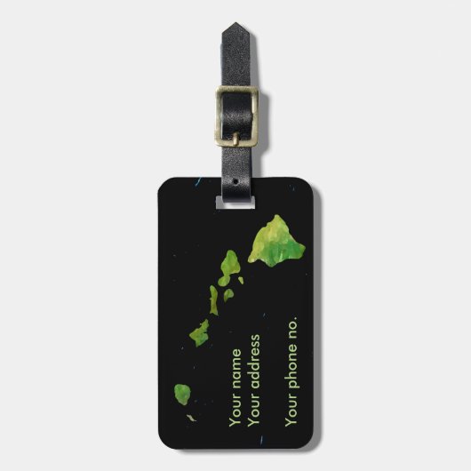 Bagagelabel Hawaï (Voorkant verticaal)