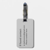 Bagagelabel - herhaald monogram (Achterkant verticaal)