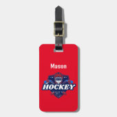 Bagagelabel Hockey Gear - Gepersonaliseerd - Naam  (Voorkant verticaal)
