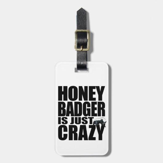 Bagagelabel Honey Badger (Voorkant verticaal)