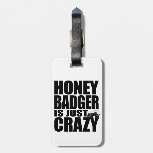 Bagagelabel Honey Badger (Achterkant verticaal)