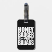 Bagagelabel Honey Badger (Achterkant verticaal)