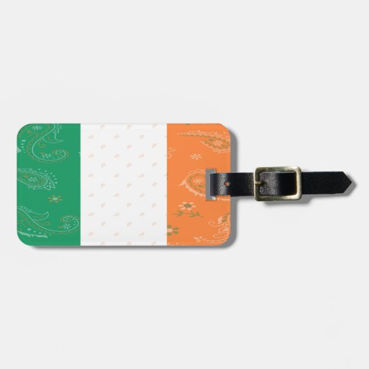 Bagagelabel Ierland vlag (Voorkant horizontaal)