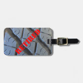 Bagagelabel in ruste (Voorkant horizontaal)