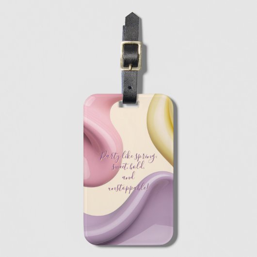 Bagagelabel in stijlvol grafisch ontwerp (Voorkant (verticaal))