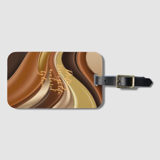 Bagagelabel in stijlvolle graphics (Voorkant (horizontaal))