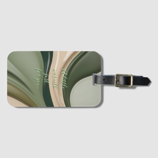 Bagagelabel in stijlvolle graphics (Voorkant (horizontaal))