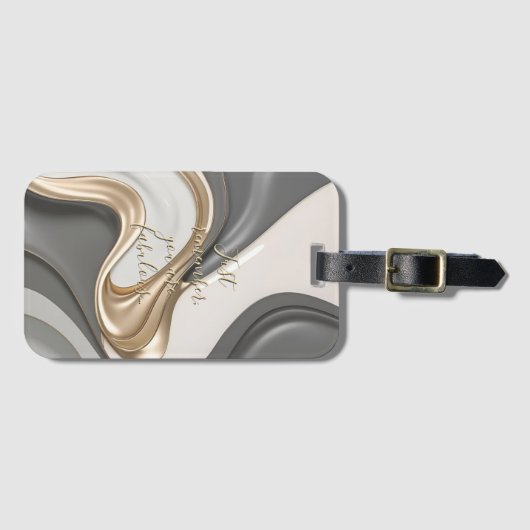 Bagagelabel in stijlvolle graphics (Voorkant (horizontaal))