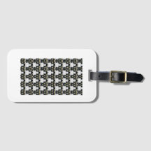 Bagagelabel in zwart-wit