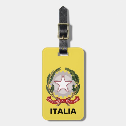 Bagagelabel Italiaanse Crest (Voorkant verticaal)