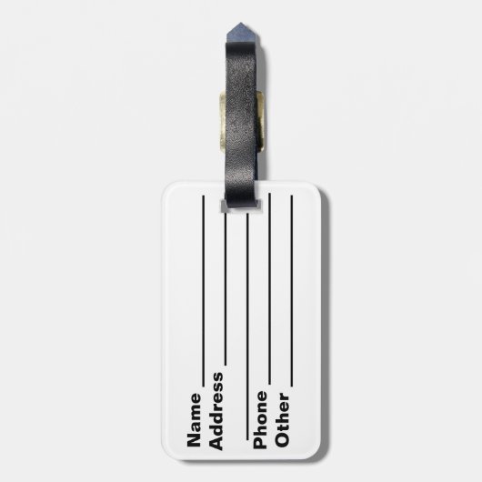 Bagagelabel Italiaanse Crest (Achterkant verticaal)