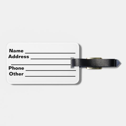 Bagagelabel Italiaanse Crest (Achterkant horizontaal)