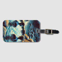 Bagagelabel - Jonge mannen in onsen