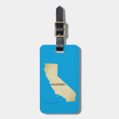 Bagagelabel - Kaart van Californië (Voorkant verticaal)